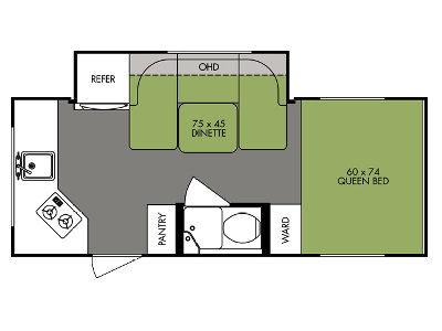 RV Rental Denver Travel Trailer Rpod 179 floor plan
